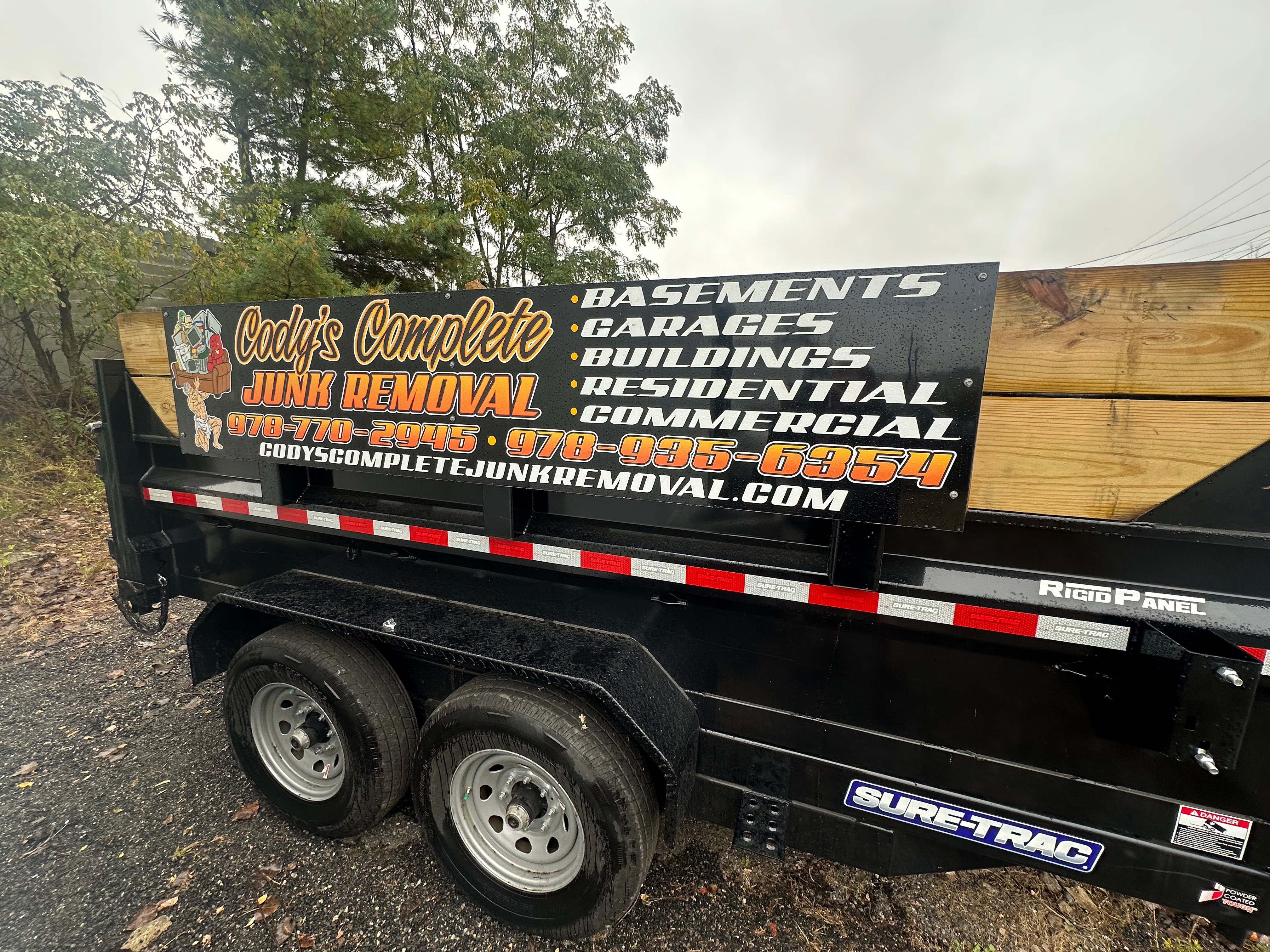 Cody's Complete Junk Removal branded trailer